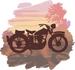 Fototapeta premium vintage motorcycle vector