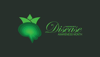 April is parkinson's disease awareness month. Vector template Design for banner, greeting card, poster, prints, social media post ,flyer , T shirt with background.