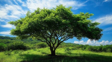 Obraz premium the rain tree fast-growing nature makes it an excellent reforestation tree