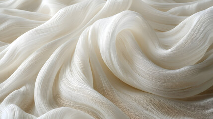 Silken Textures: An artistic close-up reveals the flowing, lustrous folds of a fabric, inviting the viewer to appreciate the delicate beauty of the threads and the artistry of the composition.