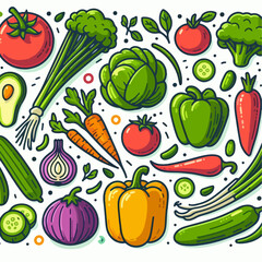 set of vegetables