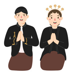 couple with java traditional clothes