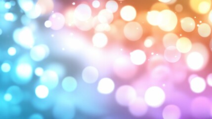 Fototapeta premium Colorful bokeh background with glowing blurred circles and light flares