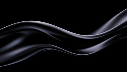 Obraz premium Abstract dark flowing waves, smooth curves, elegant, luxurious, dynamic movement