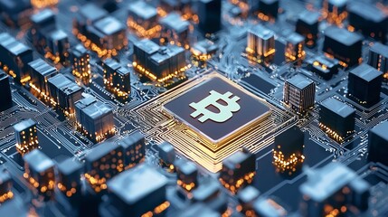 Futuristic smart contract automatically executing real estate transactions on blockchain