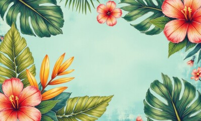 Vibrant tropical floral arrangement