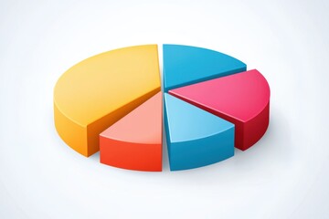 Obraz premium Business infographic displaying a pie chart representation of data trends in a corporate environment for enhanced analytical insights