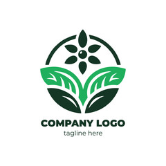 Biodegradable design logo for sustainable agriculture companies ethical beauty brands or businesses promoting natural living solutions