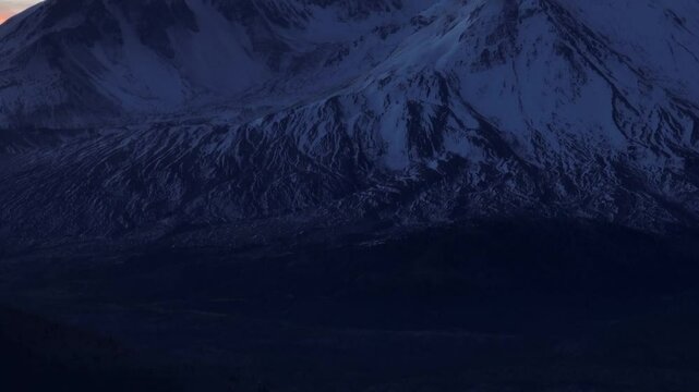 Sunrise at Mt St Helens in the Beautiful Pine Forest Cascade Mountains in Washington USA