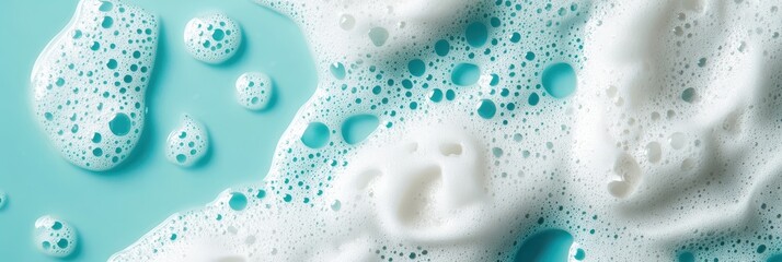 Closeup of Cleaning Soap Bubbles