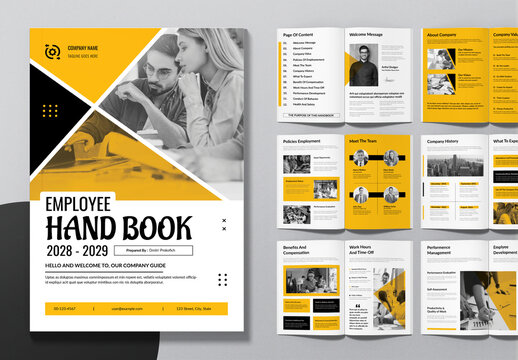 Professional Employee Handbook Layout