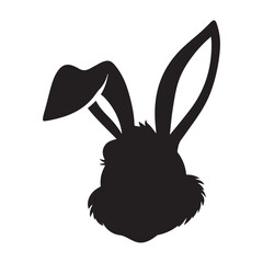 Rabbit vector silhouette design on a white background