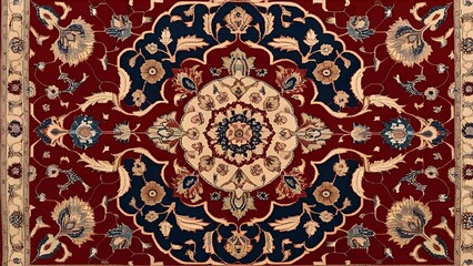 Naklejka premium Historical Persian Carpet with Fine Wool Weaving