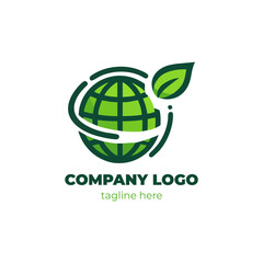 Eco solutions logo design with renewable resources and energy efficiency icons ideal for climate action initiatives green product brands or sustainable future ventures