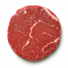 Fototapeta premium Fresh Raw Beef Steak Isolated on White Background for Cooking