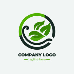 Green vision logo for forward-thinking brands committed to long-term sustainability and environmental stewardship