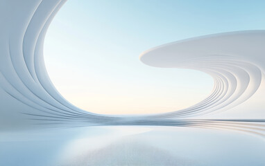 Minimalist modern architecture and spatial structure