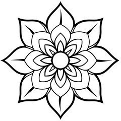 black and white flower