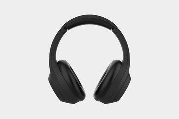 headphones music isolated on white background headphones Bluetooth. 3d illustration