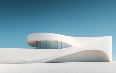 Minimalist modern architecture and spatial structure