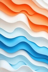 Abstract wavy pattern in cool and warm tones.  Smooth, layered design