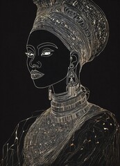 portrait of a woman with a mask