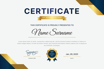 Fototapeta premium Elegant Certificate Template Design