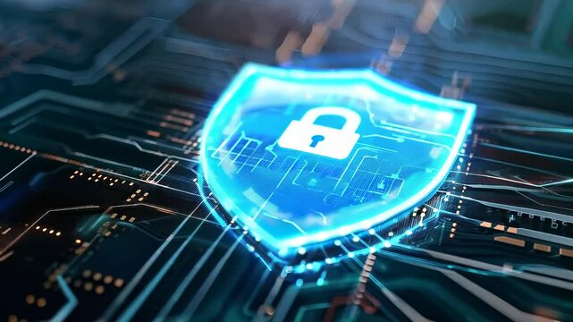 Digital Shield Icon for Cybersecurity