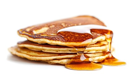 pancakes on a white background