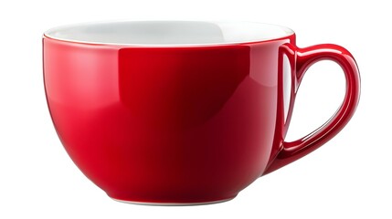 Red coffee cup isolate on white background