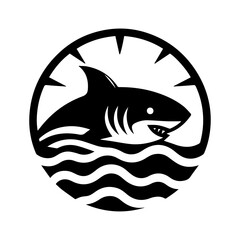 Whale shark vector illustration of white  background 