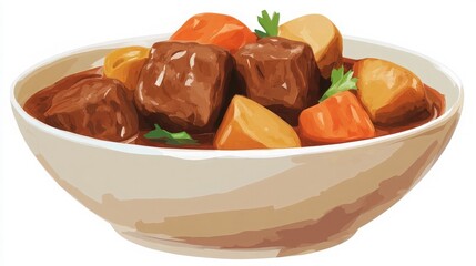 Hearty Bowl of Beef Stew with Vegetables - A Delicious Comfort Food Recipe for Family Gatherings and Cozy Nights