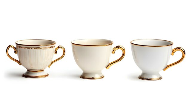 set of vintage grannys antique tea coffee cups