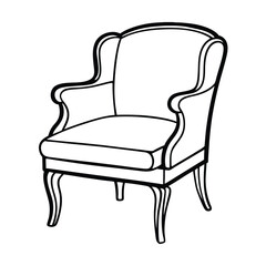 furniture line art vector illustration 