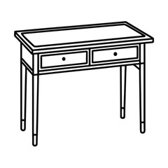furniture line art vector illustration 