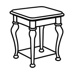 furniture line art vector illustration 