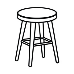 furniture line art vector illustration 