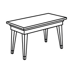 furniture line art vector illustration 