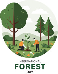 Eco-Friendly Forest Preservation and Reforestation Concept