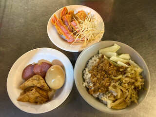 Taiwan food, rice , noodle, dumpling