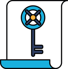 Obraz premium A key is shown on a piece of paper