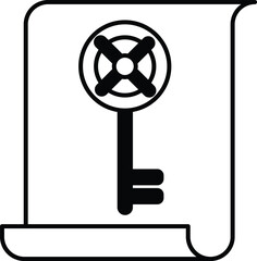 Obraz premium key is shown on a piece of paper