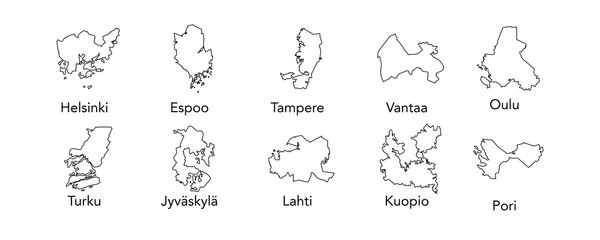 Fototapeta premium Finland city map