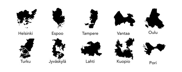 Finland city map