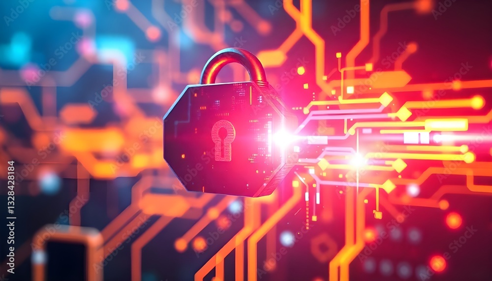 Poster A pixelated, tech-inspired glowing key, visually unlocking in a burst of vibrant digital light, perfect for World Consumer Rights Day