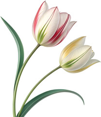 Fototapeta premium The elegant tulip flower logo represents beauty, simplicity, and the vibrant essence of springtime. 