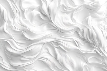 Obraz premium Minimalist white 3D seamless waves 