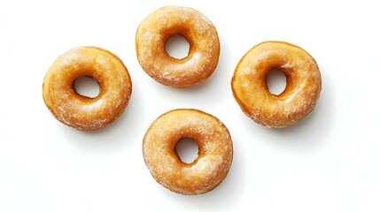 Jummy fresh isolated donuts on white background