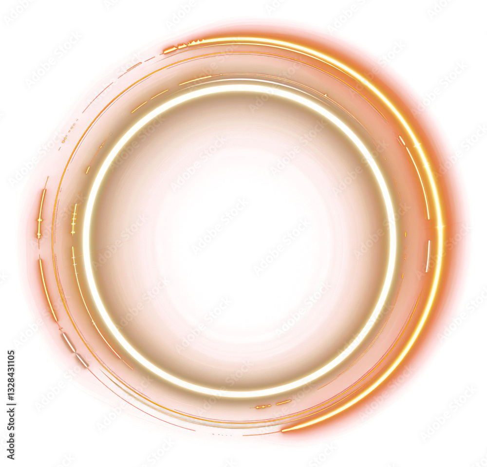 Canvas Prints png render of glowing circle background effects light.