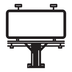 Blank Billboard Sign Advertising Empty Ad Space Vector Illustration